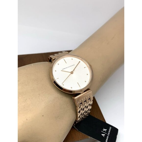 Armani Exchange Women's Watch AX5901 Quartz Rose Gold Stainless Steel 36mm - Picture 5 of 13